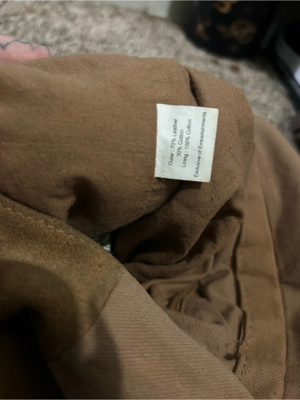 Boho brown suede